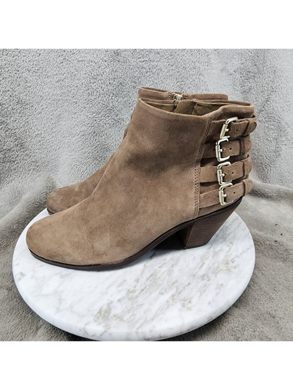 Sam Edelman Shoes Womens Size 8.5 Brown Suede Ankle Booties *Read*